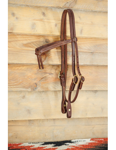 SCREW KNOTTED BROWBAND HEADSTALLS HERMANN OAK HARNESS