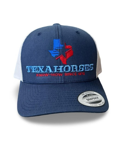 Casquette TEXAHORSES BLEU FONCE BLANC