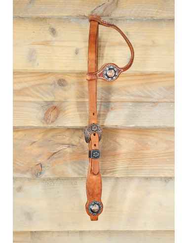 BERRY - FLORAL ONE HEAR HEADSTALLS HERMANN OAK HARNESS